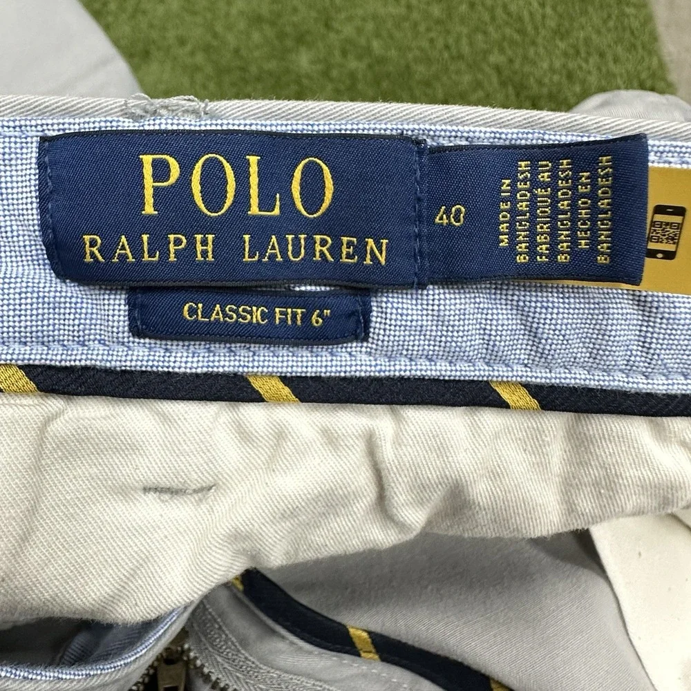 Polo Ralph Lauren Men's SZ 40   6-Inch Stretch Classic Fit Chino Short Khaki Tan